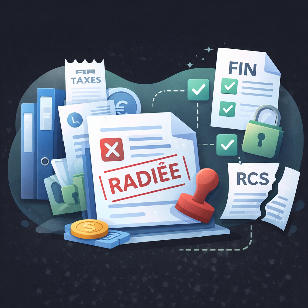 Radiation définitive de société